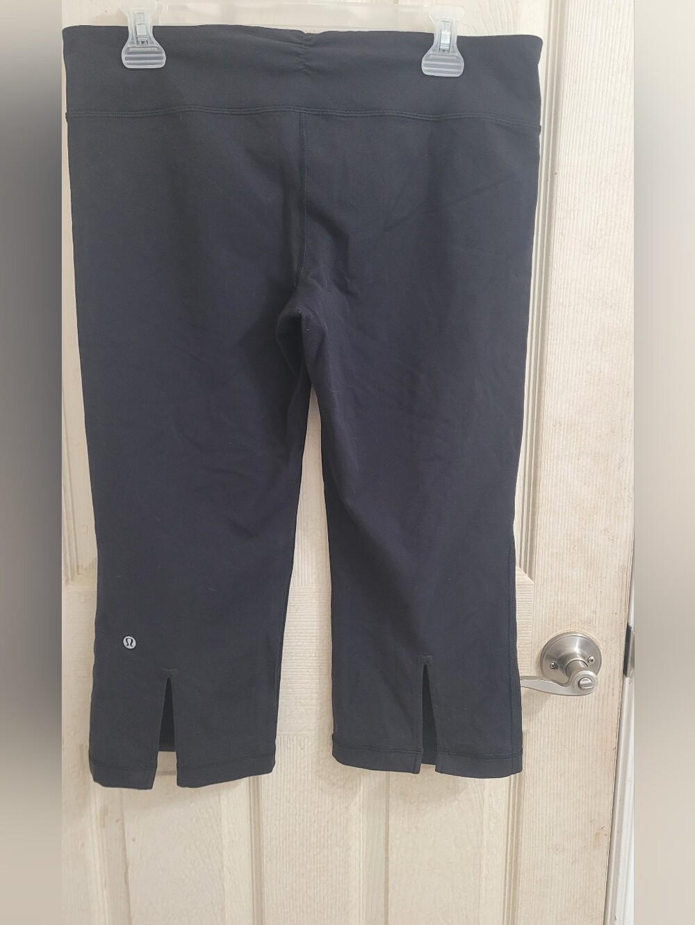 lululemon athletica Black Cropped Joggers with Hem Slits